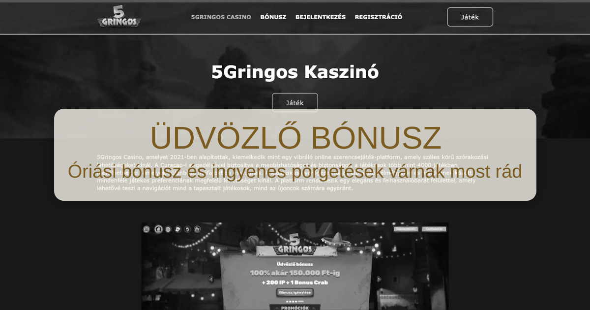 5Gringo Casino welcome bonus